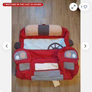 Pottery Barn Kids Things That Go Slipcover Anywhere Chair Fire Truck mono remove